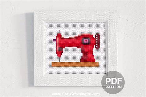 The chart can be downloaded to your computer where you can print and store it. Sewing Machine Cross Stitch Chart | Cross Stitch Patterns