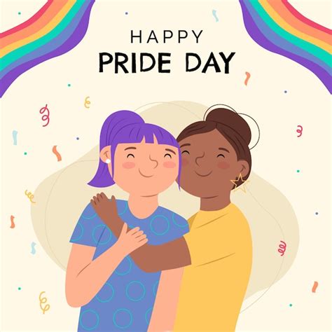 free vector pride month hand drawn flat lgbt flags