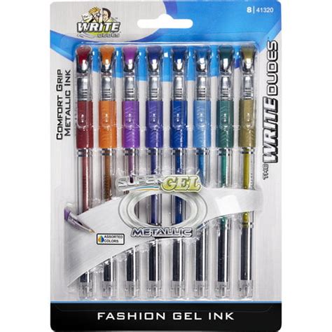 Write Dudes Fashion Super Gel Metallic Ink Pens 8pk