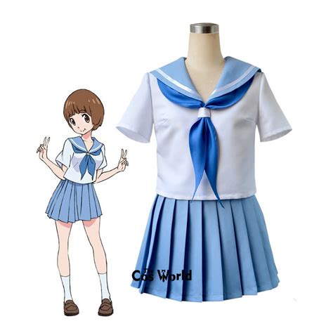 Kill La Kill Mankanshoku Mako Tops Dress Sailor Suit Uniform Outfit