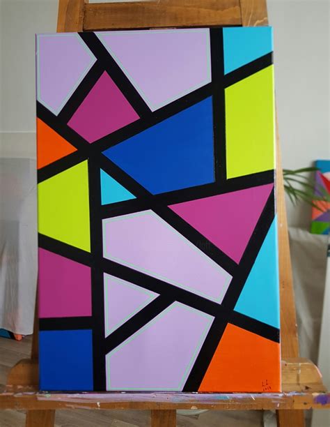 Geometrical Abstract Painting Ubicaciondepersonascdmxgobmx
