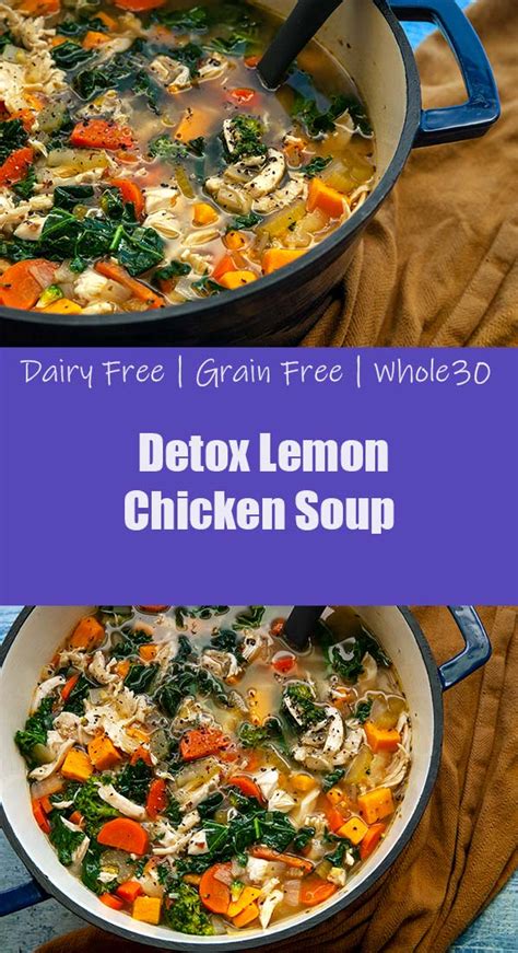 This detox chicken soup is my (very unofficial version) of a delicious, healthy chicken soup recipe that is sure to make you feel great! Detox Lemon Chicken Soup » The Seasonal Junkie