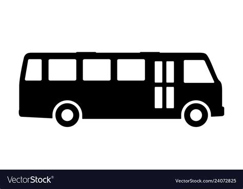Bus Silhouette On A White Background Royalty Free Vector