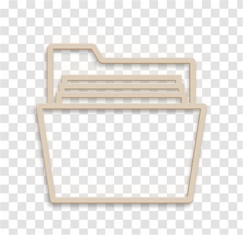 Folder Icon Essential Set Beige Rectangle Furniture Transparent Png
