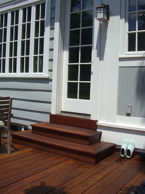 While stairs have been constructed using a variety of materials over the. No deck is complete without matching wooden #steps! Repin ...