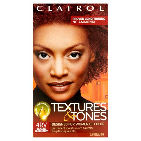 Clairol Textures And Tones 4rv Blazing Burgundy Permanent Moisture Rich