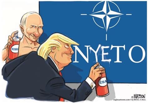 how cartoons are skewering trump s tactics with nato — and putin the washington post