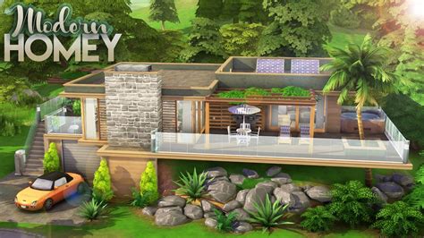 Homey Modern House For Singlescouples No Cc The Sims 4 Speed