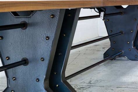 The right table can set the tone for the entire room. Custom Industrial 9 foot Rolling Media Cabinet / Wood & Steel - Real Industrial Edge Furniture ...