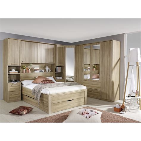 The bed is the key piece of furniture in any bedroom, and it naturally becomes the focal point. Oak overbed wardrobe systems, fitted bedroom furniture