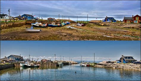 High tides are 12 hours and 25 minutes apart and are separated by a low tide. Bay of Fundy, World's Highest and Lowest Tides | Sitesh's Blog