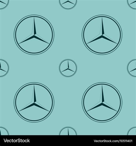 Mercedes Benz Emblem On Blue Background Royalty Free Vector