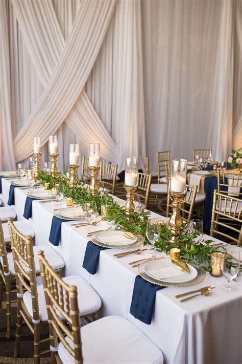 Add a touch of visual elegance to your dining room by displaying this. Hutton Hotel - Nashville Wedding Reception | Navy blue ...