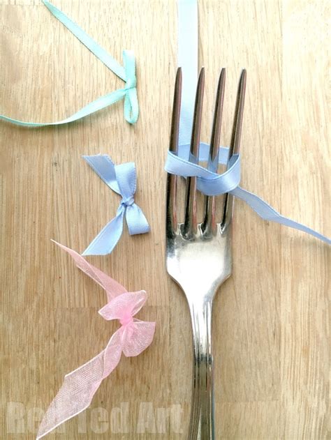 How To Tie A Ribbon Bow Using A Fork Quick And Easy And Oh So