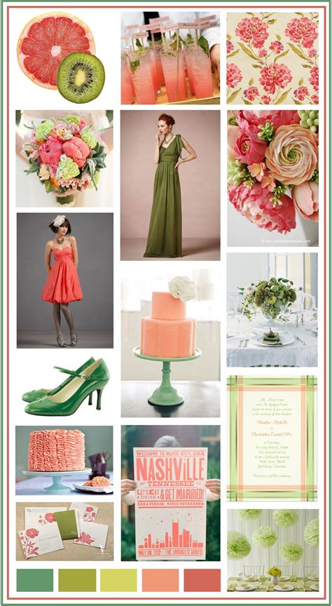 Inspiration 20 Of Coral And Green Wedding Colors Ipf Hjnf2