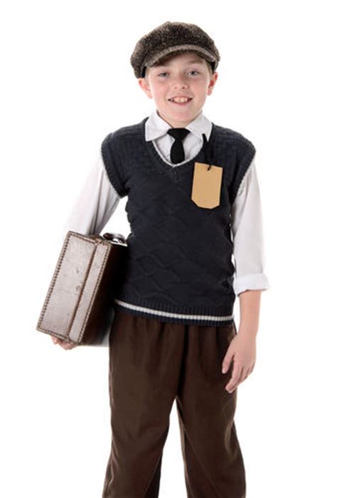 Evacuee Boys Fancy Dress Ww2 30s 40s World Book Day Childs Kids Costume