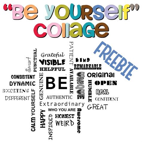 Fun Freebie Be Yourself Classroom Collage One Stop Counseling Shop