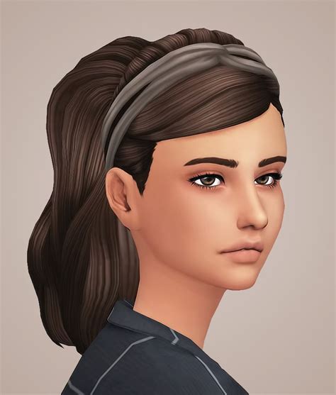 Sims 4 Long Hair Straight Bangs Cc Nmsno