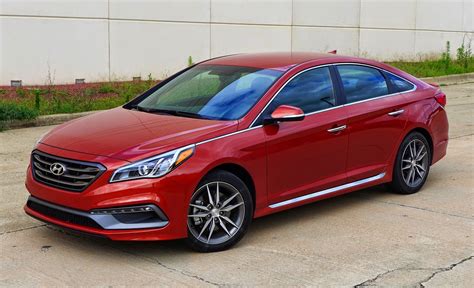Hyundai's own smaller displacement turbo engine option is a reason to pause, at least, on the sport version. © Automotiveblogz: 2015 Hyundai Sonata Sport 2.0T First ...