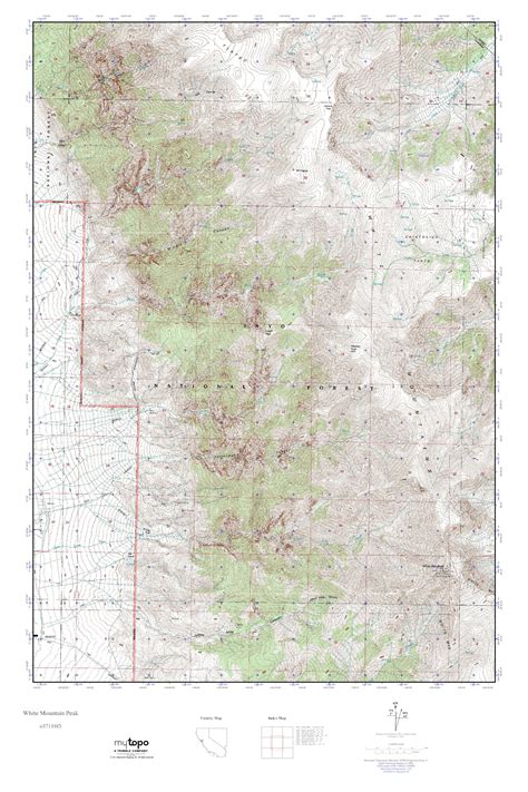 White Mountains California Map Map Of Rose Bowl