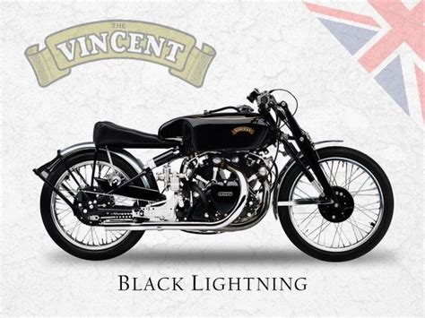 Vincent Black Lightning Art Print By Mark Rogan Black