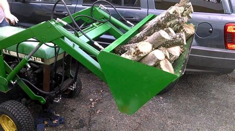 Front End Loader Attachment For John Deere 318 Youtube