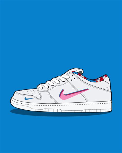 Nike Sb X Parra Dunk Low Drawing Sneakers Sneaker Art Sneaker Head