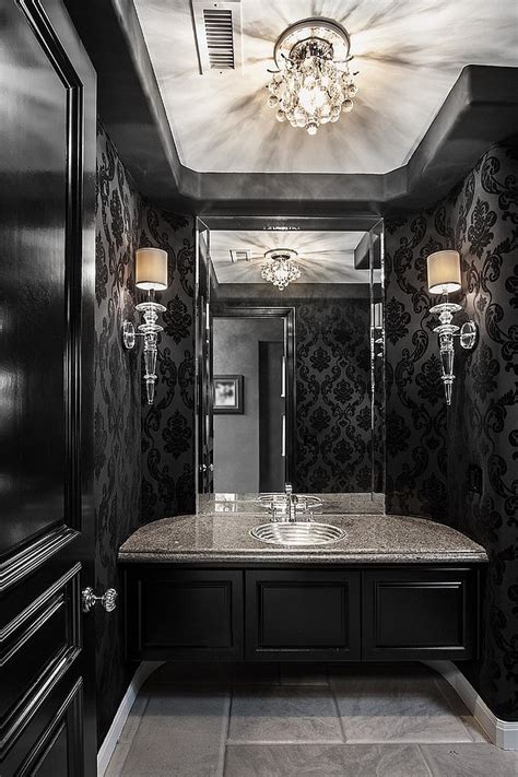 Sophisticated Black Bathroom To Create Natural Ambiance