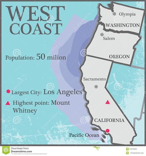 West Coast Stock Vector Illustration Of Highest Olympia 57312264