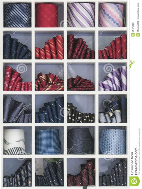 Ties In Shapes Stock Photo Image Of Silk Shelve Store 51426438