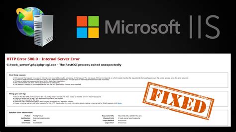Windows Server Iis Error Internal Server Error Youtube