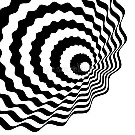 Swirl Hypnotic Black And White Spiral Seamless Pattern Monochrome