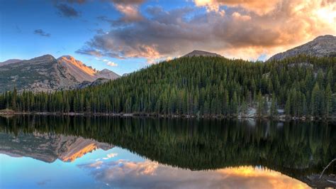 Download Wallpaper 3840x2160 Mountains Forest Trees Lake Reflection