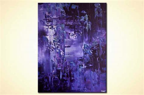 Painting For Sale Purple Textured Abstract Painting 7528