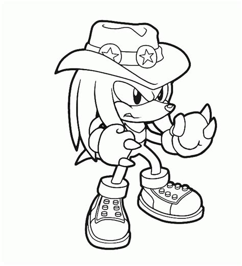 Sonic Coloring Pages Knuckles Coloring Home