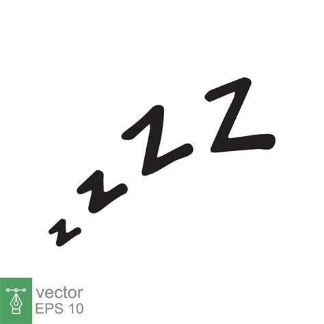 Sleep Zzz Lettering Sign Scribing Doodle Snore Zzzz Icon Sleepy Nap