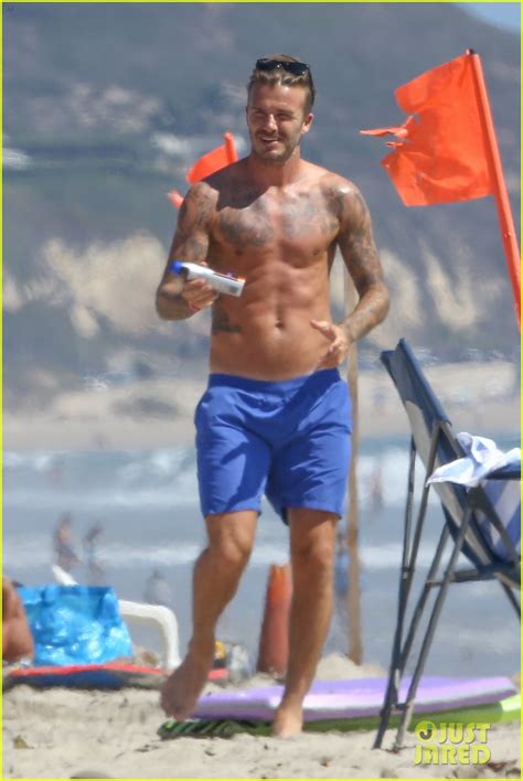 Shirtless David Beckham Shows Off His Amazing Body For Malibu Beach Dip Photo 3176214 David