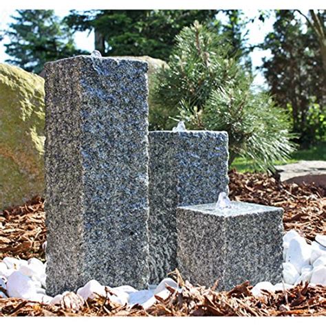 Ein steinbrunnen im garten kann für einen besonderen ruhepool sorgen. CLGarden Granit Springbrunnen SB2 - 3 teiliger ...