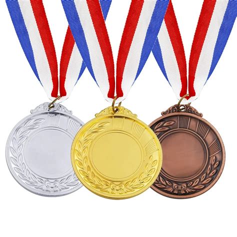 Gold Silver Bronze Award Medals Sports Style Winner Medals Gold Silver
