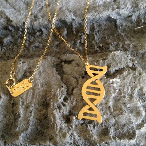 Dna Necklace Science Double Helix Necklace Biology Silver Etsy Israel