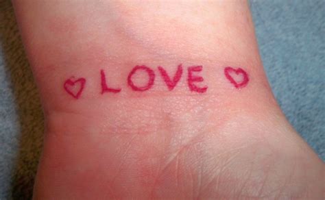 Love Wrist Tattoo By Pushygirltorella On Deviantart