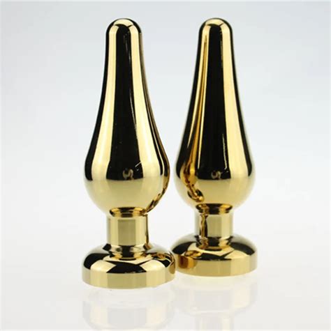 Small Medium Large Size Gold Metal Anal Toys Butt Plug Stainless Steel Anal Plug Sex Toys Sex