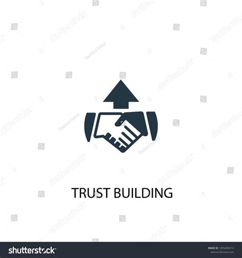 Trust Building Icon Simple Element Illustration Stock Vector Royalty
