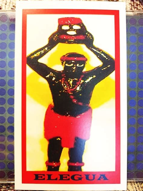 Elegua Orisha Prayer Card 7 African Powers With Prayer On Back Etsy