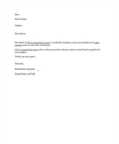 Free 6 Sample Nonprofit Thank You Letter Templates In Ms Word Pdf