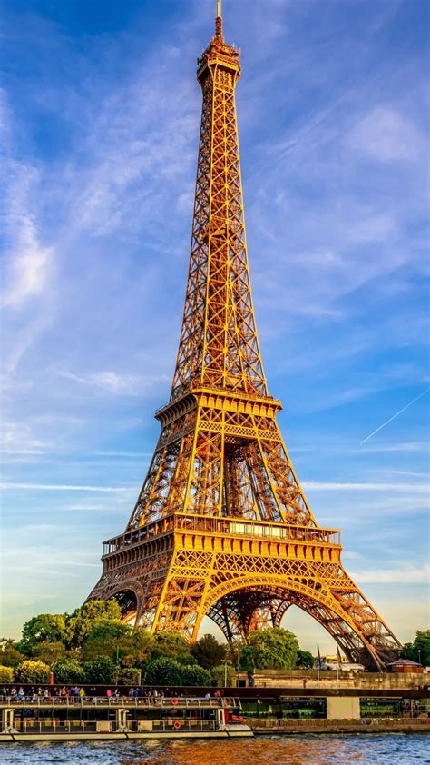 Eiffel Tower From Seine Wallpaper Backiee