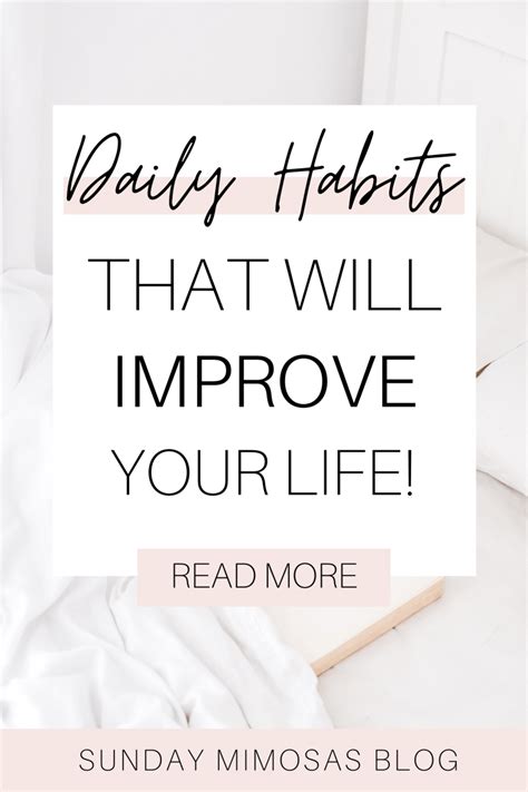 50 Simple Habits To Improve Your Life Immediately Positive Habits