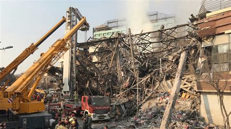 Tehran Fire Iconic Plasco Building Collapses Killing 20 Firefighters