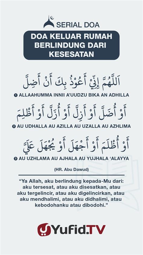 Ensiklopedia Islam – Doa Keluar Rumah: Berlindung dari Kesesatan