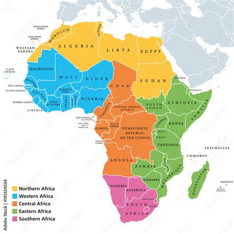 Regions Of Africa Political Map United Nations Geoscheme Sexiz Pix